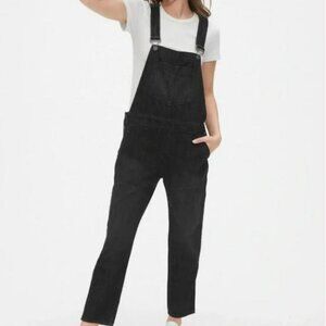 Gap | Black Denim Straight Leg Overalls | Large Tall